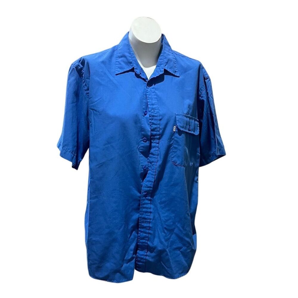 Levi's Men's Blue Button-Up Shirt Size L Short Sleeve Casual